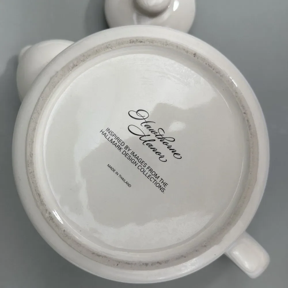 VTG Hawthorne Manor Hallmark Inspired Fruit Gingham Teapot Cottagecore 1990s